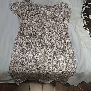 Grey and white dress